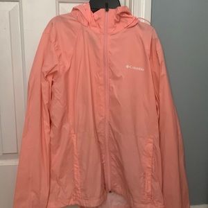 Coral Columbia rain jacket